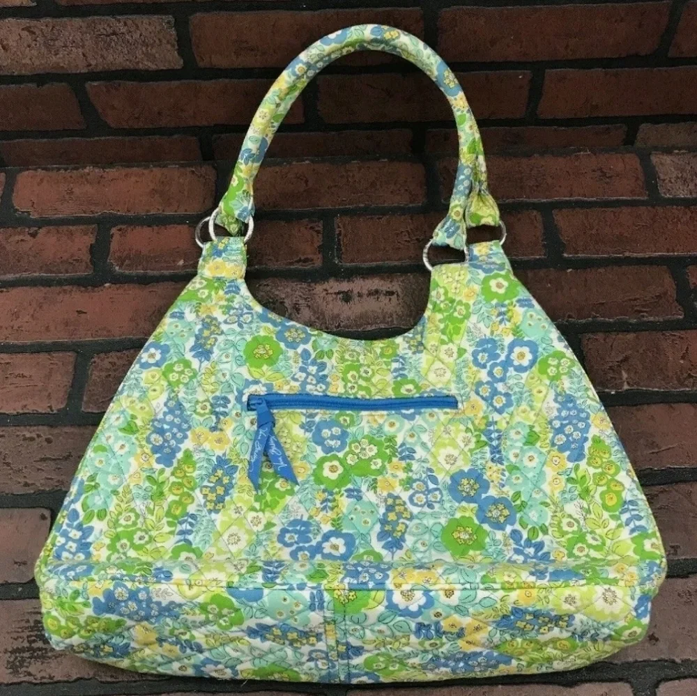 Vera Bradley Floral Green and Blue Women's Bag